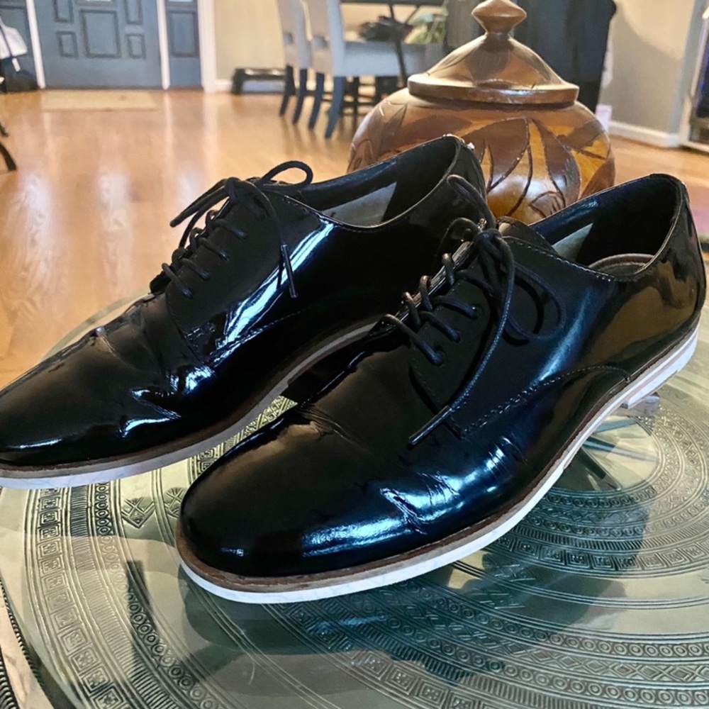 TED BAKER 💕Size 4 UK/ 6 US 🌷Patent Leather Lace up Loafers 🌸GORGEOUS SHOES ! - Picture 11 of 16